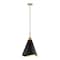Nuvo Tango 1-Light Medium Pendant - Matte Black with Burnished Brass 60/7473 - alternate 3